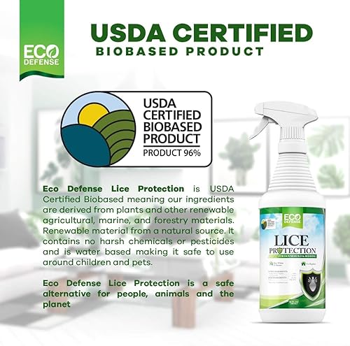 Miniatura 3 de Tratamiento de piojos de Eco Defensa para el hogar ropa de cama pertenencias y más ingredientes orgánicos naturales y no tóxicos seguros trabajos