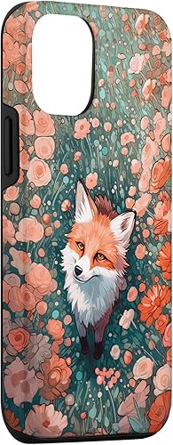Miniatura 3 de iPhone 14 Lindo Fox Campo De Flores Baby Fox Print Art Foxes Lover Case