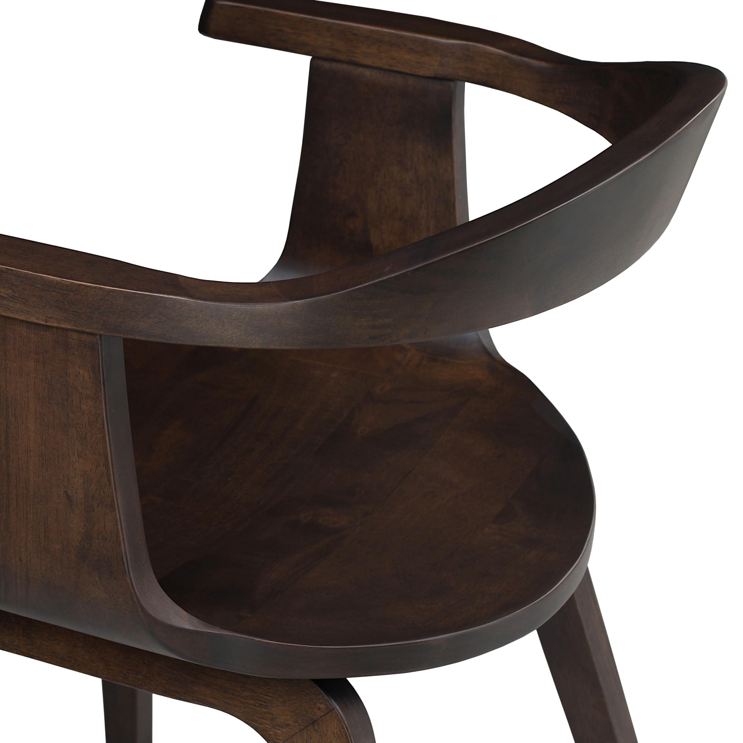 Totò Piccinni Poltroncina Sedia TICINO completamente in pregiato legno massello durevole (Noce, 1)