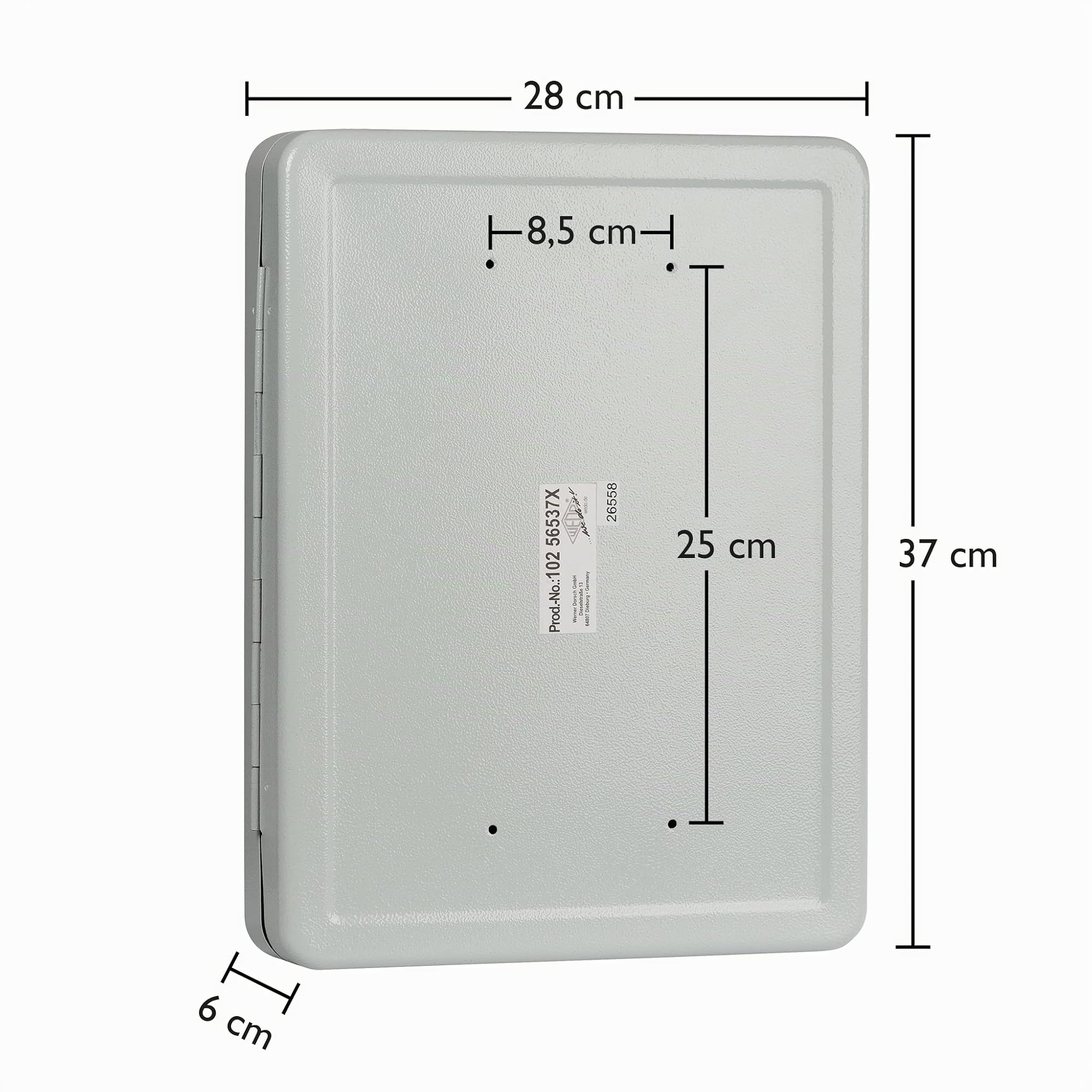 Wedo 10256537X Armadietto Chiavi da 70, 28.0 x 6.0 x 37.0 cm, Grigio