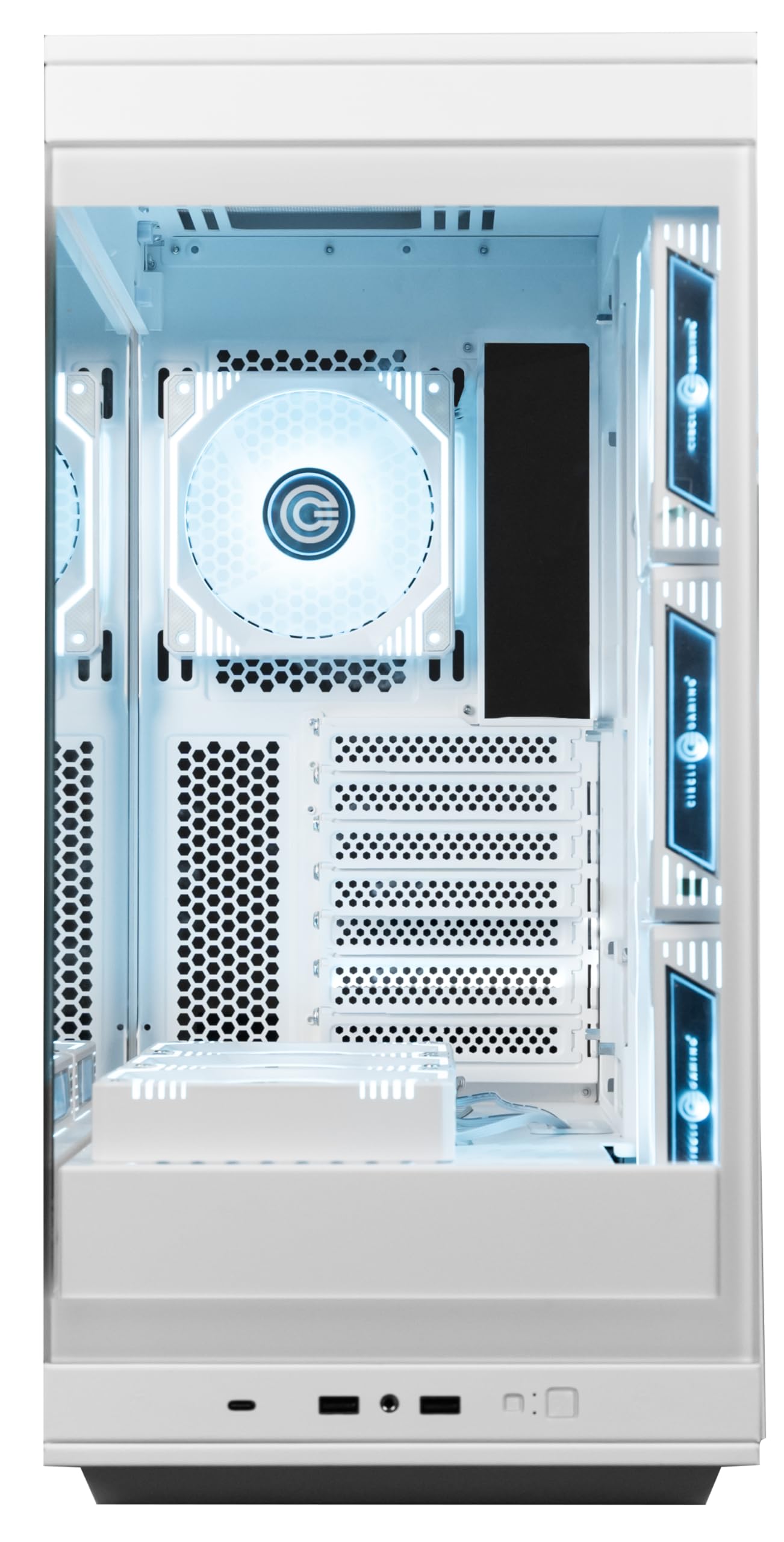 Circle Thrillux Gaming Case - White | ARGB Fans -2