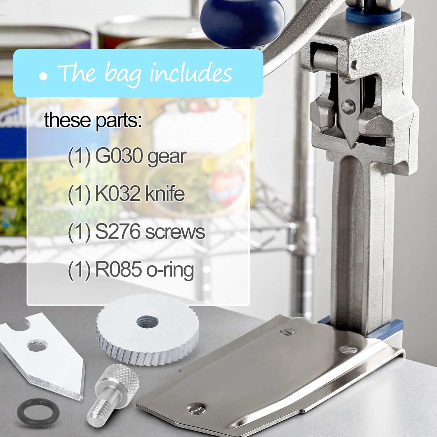 Upgraded Knife and Gear Replacement Parts Kit KT1415 Fit SS-11, U12 and G-2 Can Opener