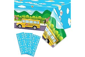 Back to School Tablecloth Festive Creation for School Bus Theme Party