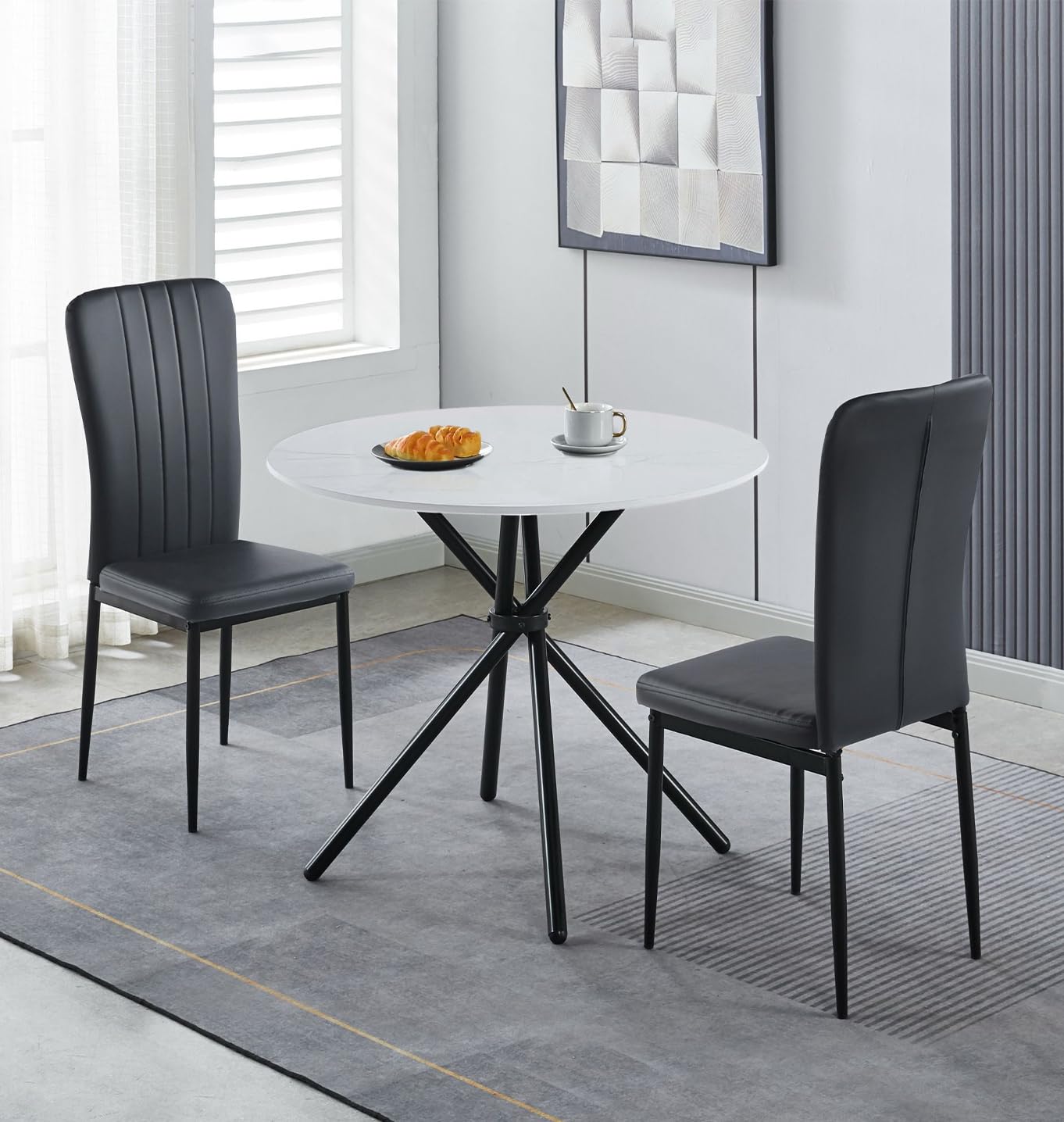 Juego de comedor de café para cocinas pequeñas y rincones acogedores