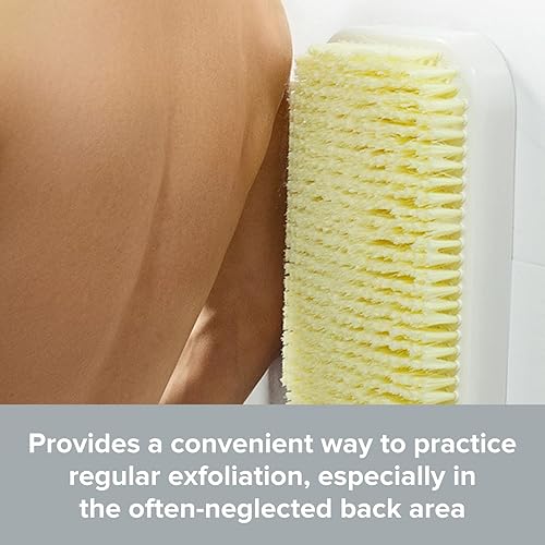 Miniatura 5 de Limpiador de espalda montado en la pared para ducha - Cepillo exfoliante grande para ducha - Cepillo de baño - Cepillo de espalda manos libres y