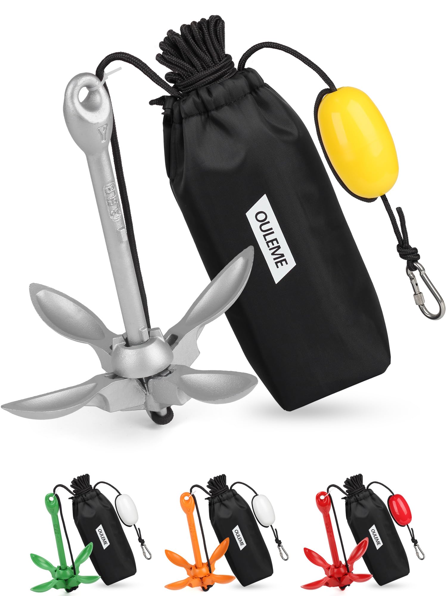 OULEME Folding Grapnel Anchor Kit - Boat & Watercraft -11 OULEME Folding Grapnel Anchor Kit - Boat & Watercraft -11