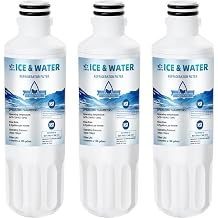 ADQ747935 Water Filter For LG LT1000P, Thinq Water Filter Replacement Fit LG LFXS26973S LRFOC2606S LRFVC2406S LMXS30796S LRFWS2906D LMXS30796D LRFWS2906V LFXS26973D LMXC23796S, 3 PACK QWFIZ