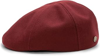 Sterkowski Rusty | 100% Wool Flat Cap for Men and Women | Classic Warm 6 Panels Duckbill