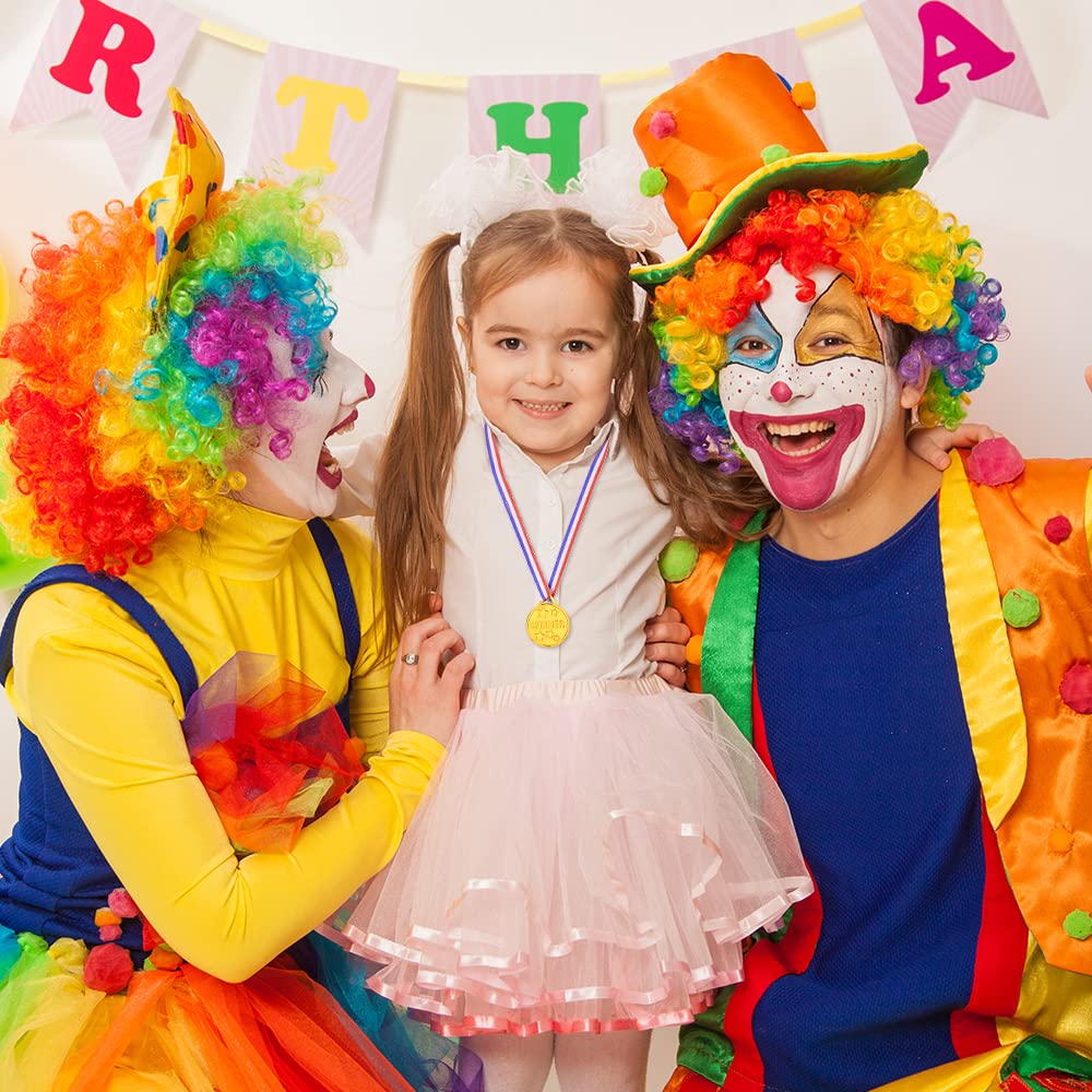 flintronic Medaglie per Bambini, Winner Medaglie Bambini, Bambini Medaglie di Plastica, con Nastri al Collo, Bomboniere per Bambini per Giochi per Feste di Giorno di Sport Scolastico