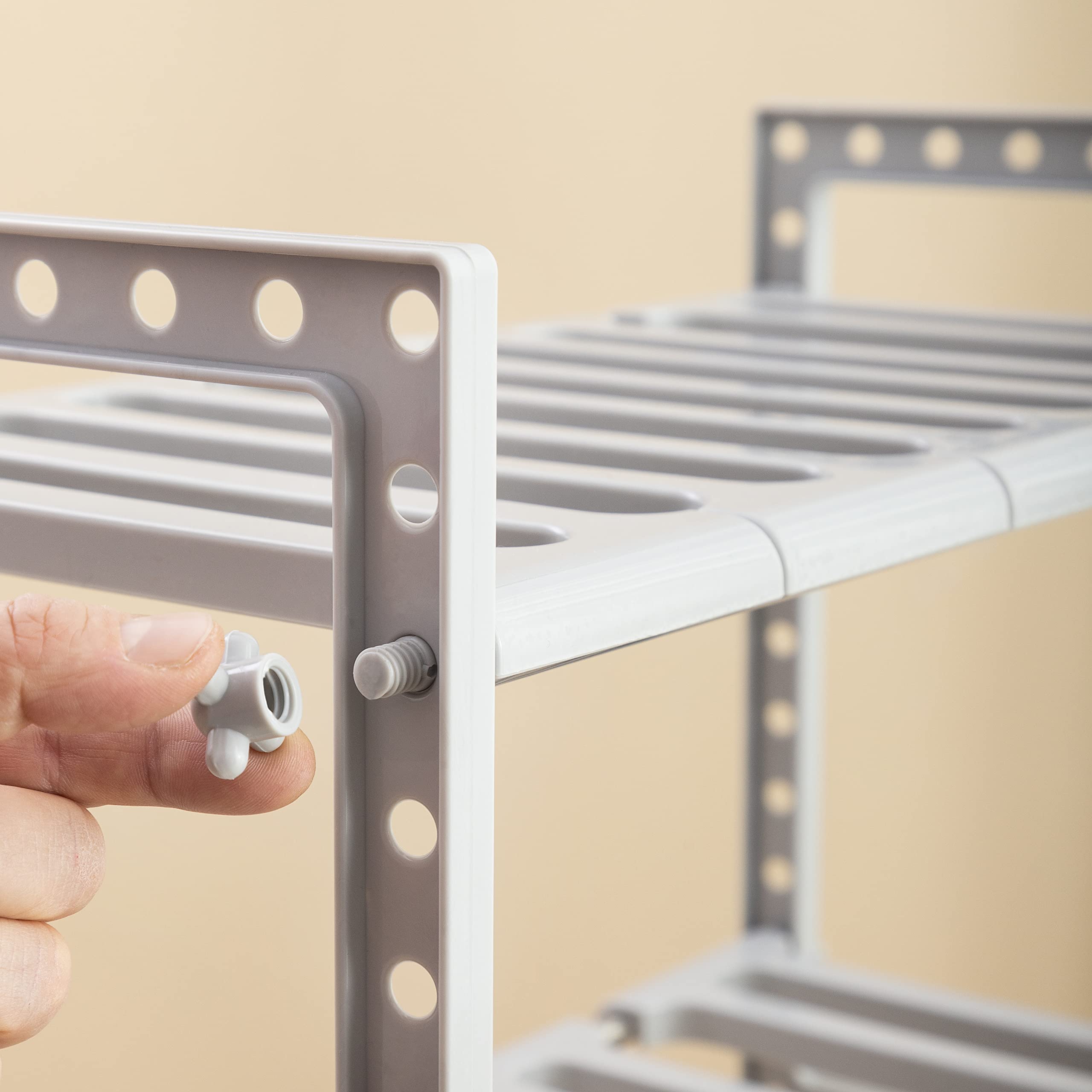 InnovaGoods - Scaffale Espandibile Shibblek per Lavandino, Ottimizza Spazio, Design Moderno, Resistente e Durevole, Facile da Pulire, Adattabile, Acciaio Inossidabile, Grigio, Mediano