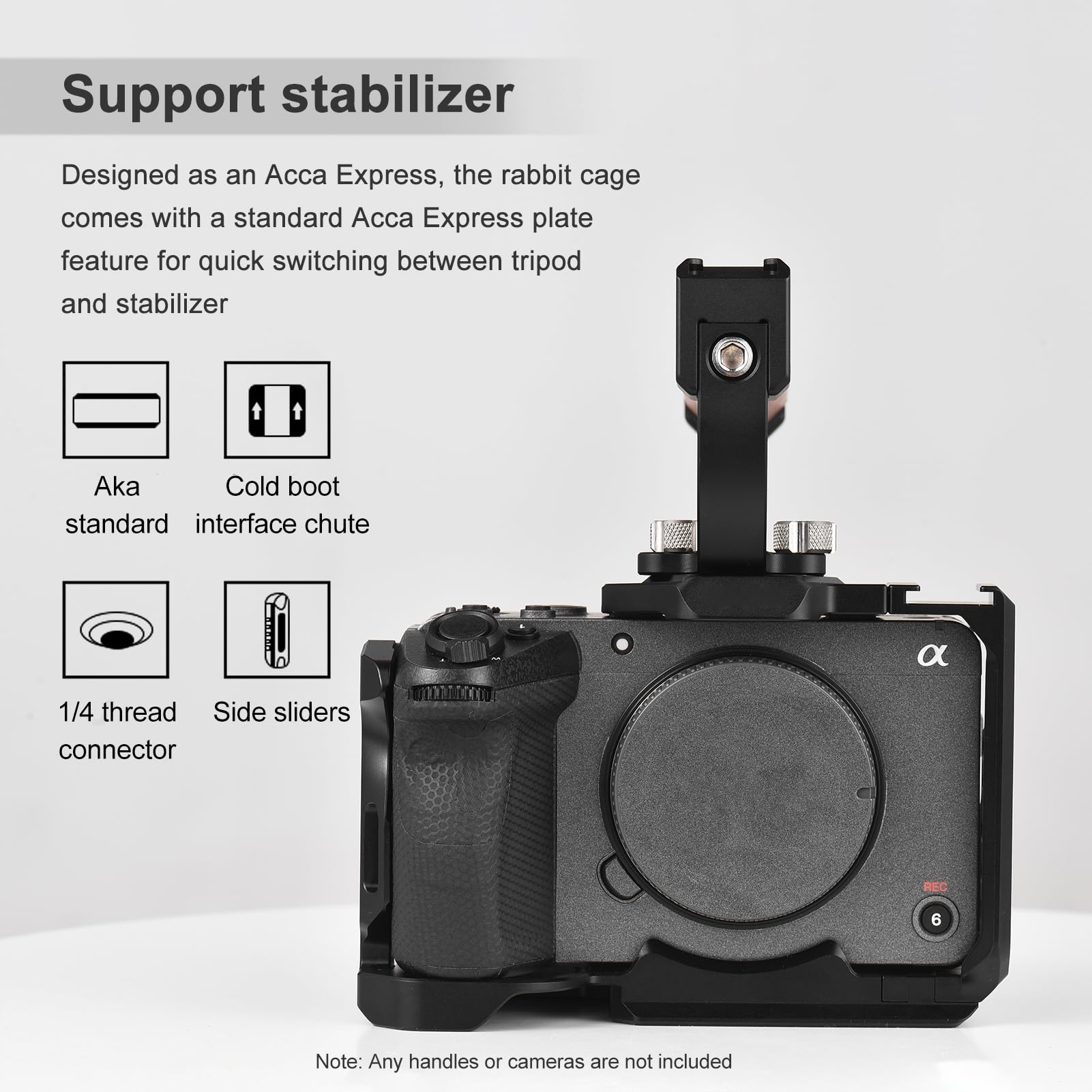 Cage De Caméra Andoer Pour Caméra Canon R7, Cage Vidéo En Alliage D'aluminium Avec Support De Chaussure Oide, Nombreux Filetage De 1/4 Pouces