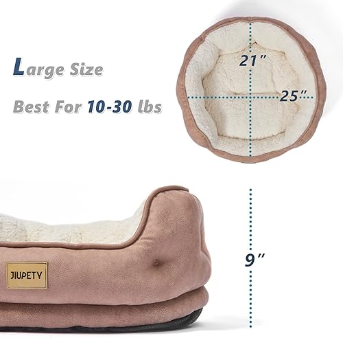 Miniatura 4 de Jiupety Camas para perros pequeños y medianos, camas lavables para gatos de interior, cama para perros pequeños con lateral para cachorros y