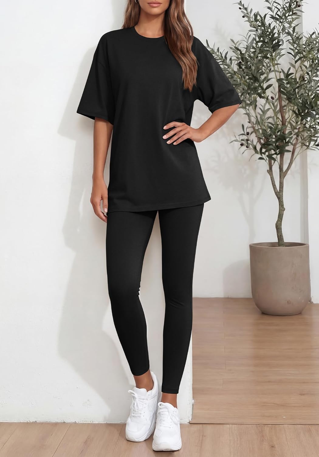 BTFBM Two Piece Lounge Set Women 2026 Spring Casual Oversized Shirts Leggings Matching Workout Airport Travel Outfits - Image 5