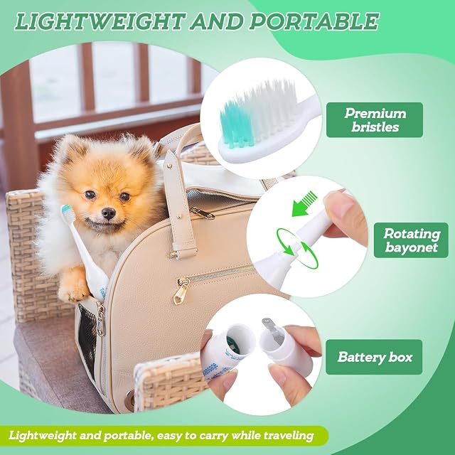 Foto 4 de 8 de POPETPOP Cepillo de dientes eléctrico profesional para perros y gatos pequeños