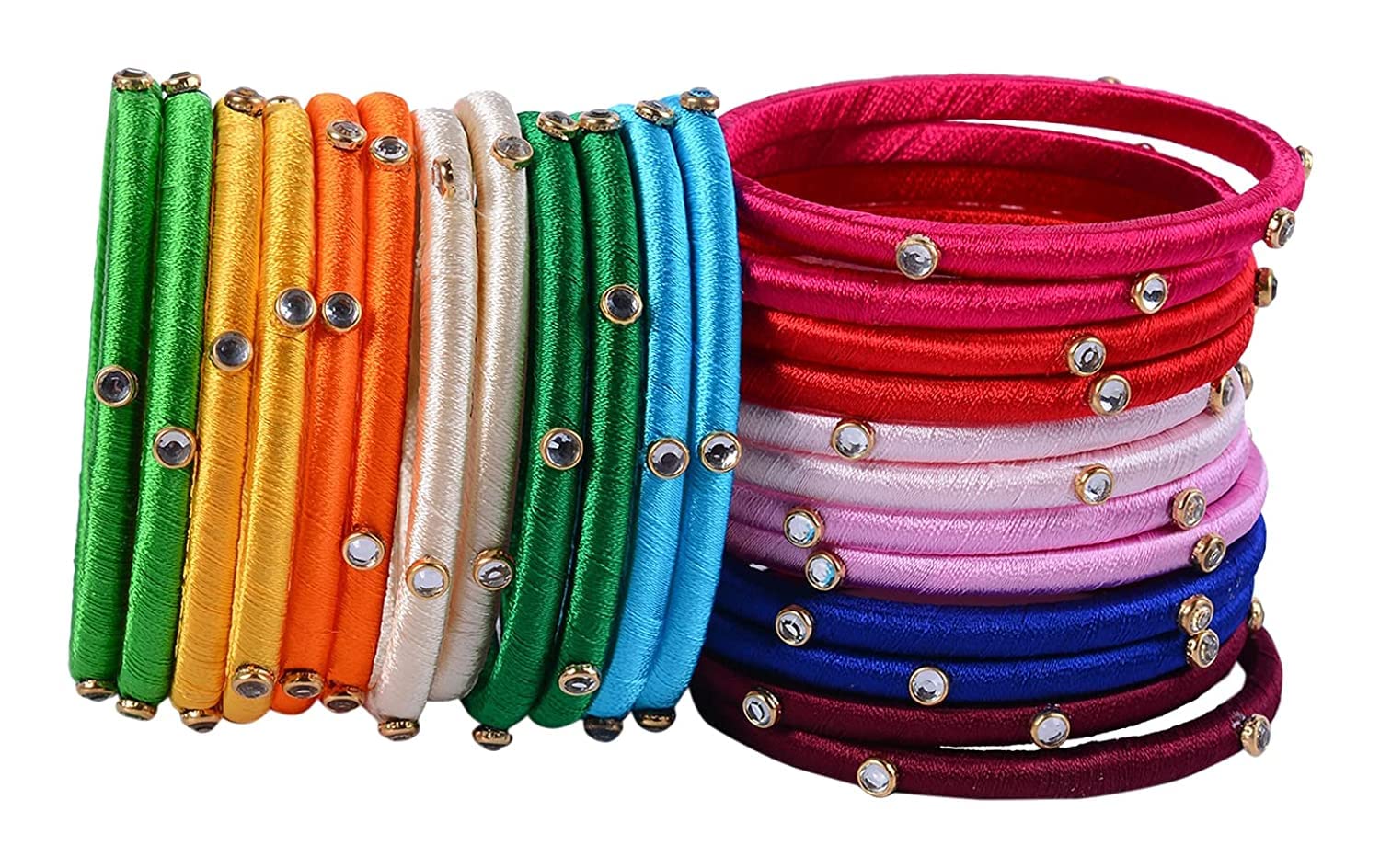 See full amazon price history chart for IJYA Sihan Handicrafts Multicolor Silk Thread Bangles for Women Girls 24 Pc Set Wedding & Festive Occasions (2.6) IJYA Sihan Handicrafts Multicolor Silk Thread Bangles for Women Girls 24 Pc Set Wedding & Festive Occasions (2.6) (B09MWJ4CN4) Amazon Price History, Amazon Price Tracker