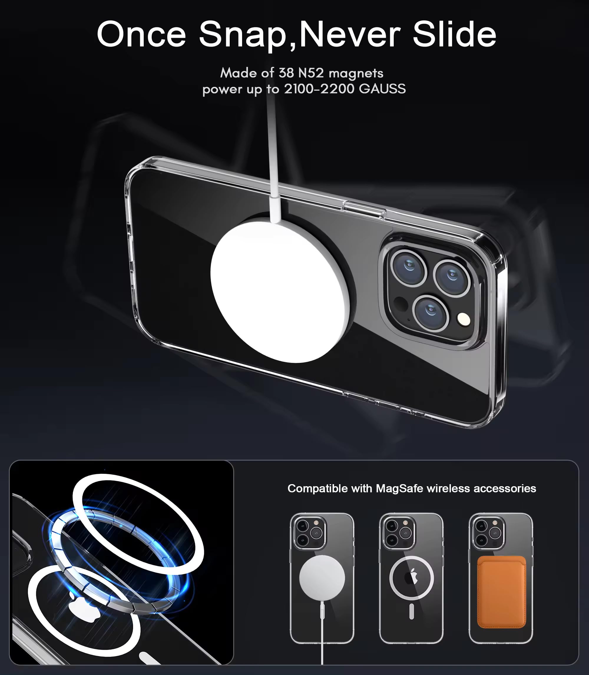 Clear Case For IPhone 13 And IPhone 14 Compatible With MagSafe - View #4