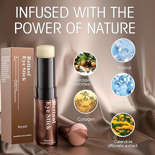 Miniatura 4 de Retinol Eye Stick, Eye Balm Glow Skin Care for Dark Circles and Puffiness Under Eye Cream Anti Aging for Wrinkles Brightening Eye Cream for Bags