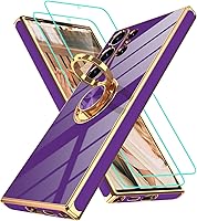 Vista 108 de Gritup Funda para Samsung Galaxy A14 5G: Funda para Samsung A14 2 piezas, protector de pantalla, soporte de anillo de rotación de 360°, soporte