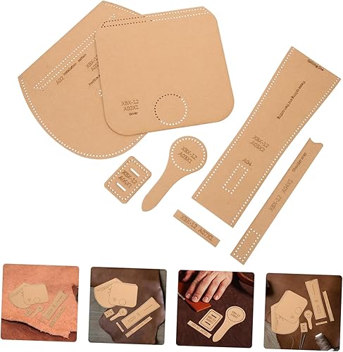 Miniatura 4 de STOBOK 1 juego de monederos de herramientas de cuero billeteras plantillas de fabricación de monederos accesorios de corte de cuero plantillas de