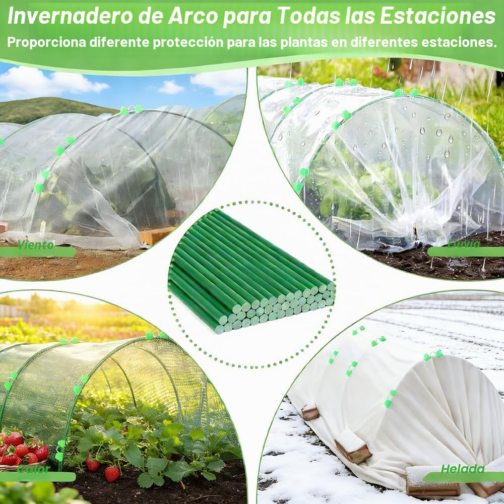 Arcos para Invernadero, 70 Piezas Aros De Invernadero para Tunel, Aros Invernadero Grandes, Neumáticos de Invernadero, Garden Tunnel, Túnel para Plantas, Aros De Invernadero para Cultivar Túneles