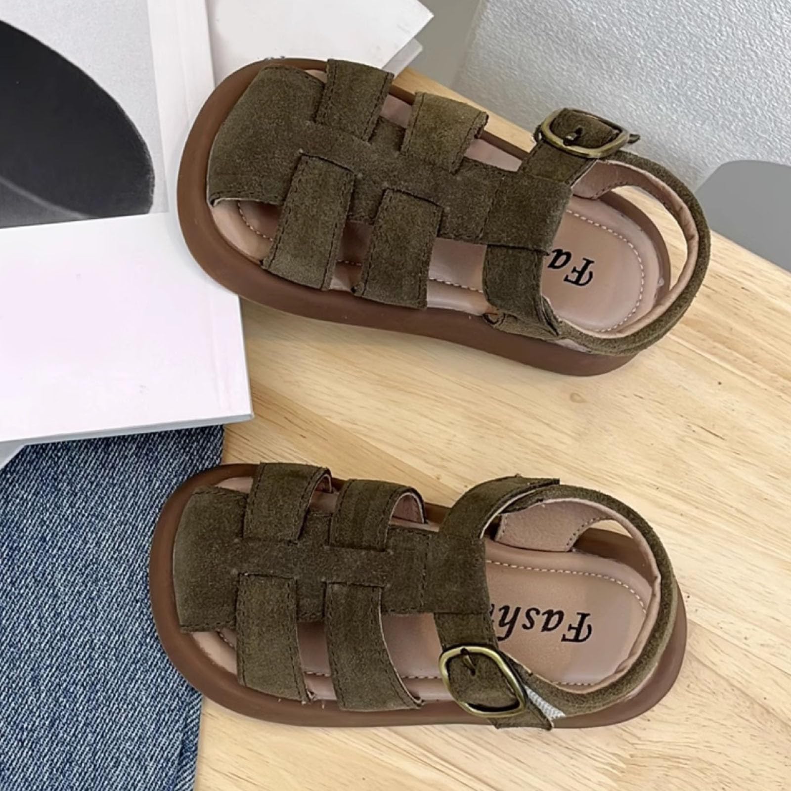 MMRTDJDR Generisch Sandalias Cerradas Niñas Verano Niñas Sandalias De Agua Al Aire Libre Zapatos Deportivos Zapatos De Verano Zapatos De Malla Huecos Sandalias (1 12 Y)