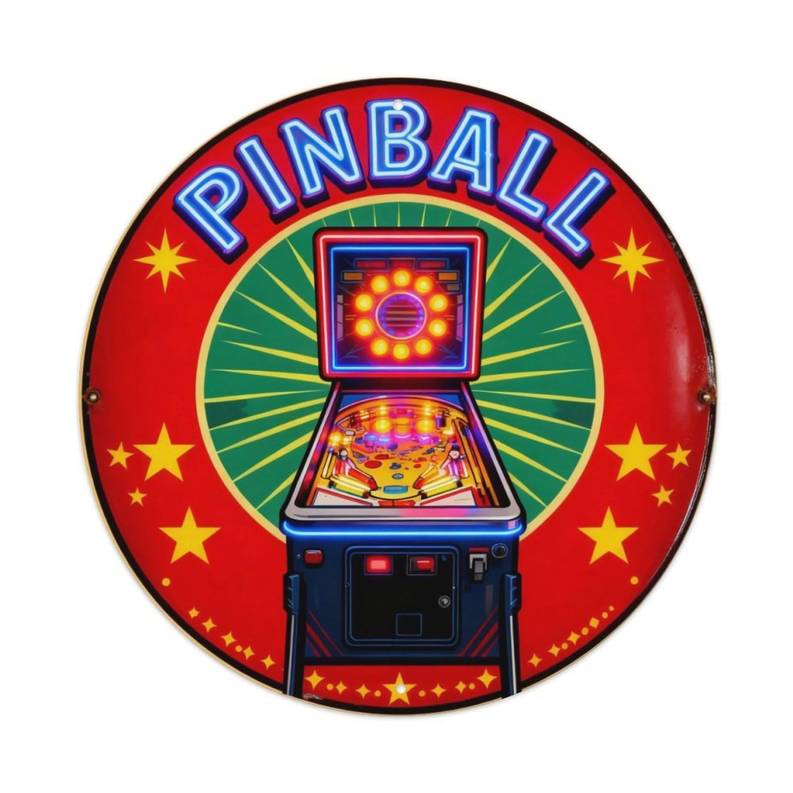 Pinball Game Room Sign Metal Tin Sign Plaque