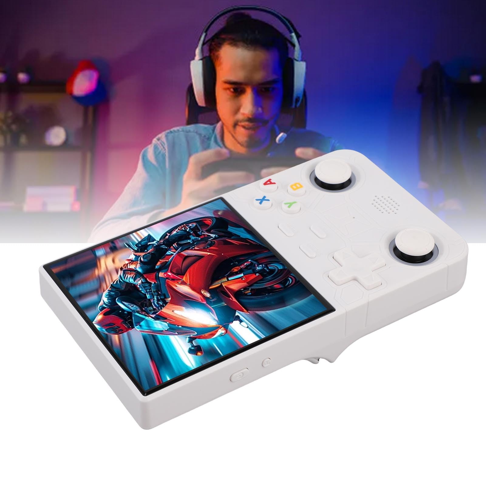 Generic Console da Gioco retrò Portatile Lettore di Videogiochi Multiplayer con Schermo da 4,0 Pollici 720x720 per Adulti 1 GB di RAM 8 GB di ROM (64G)
