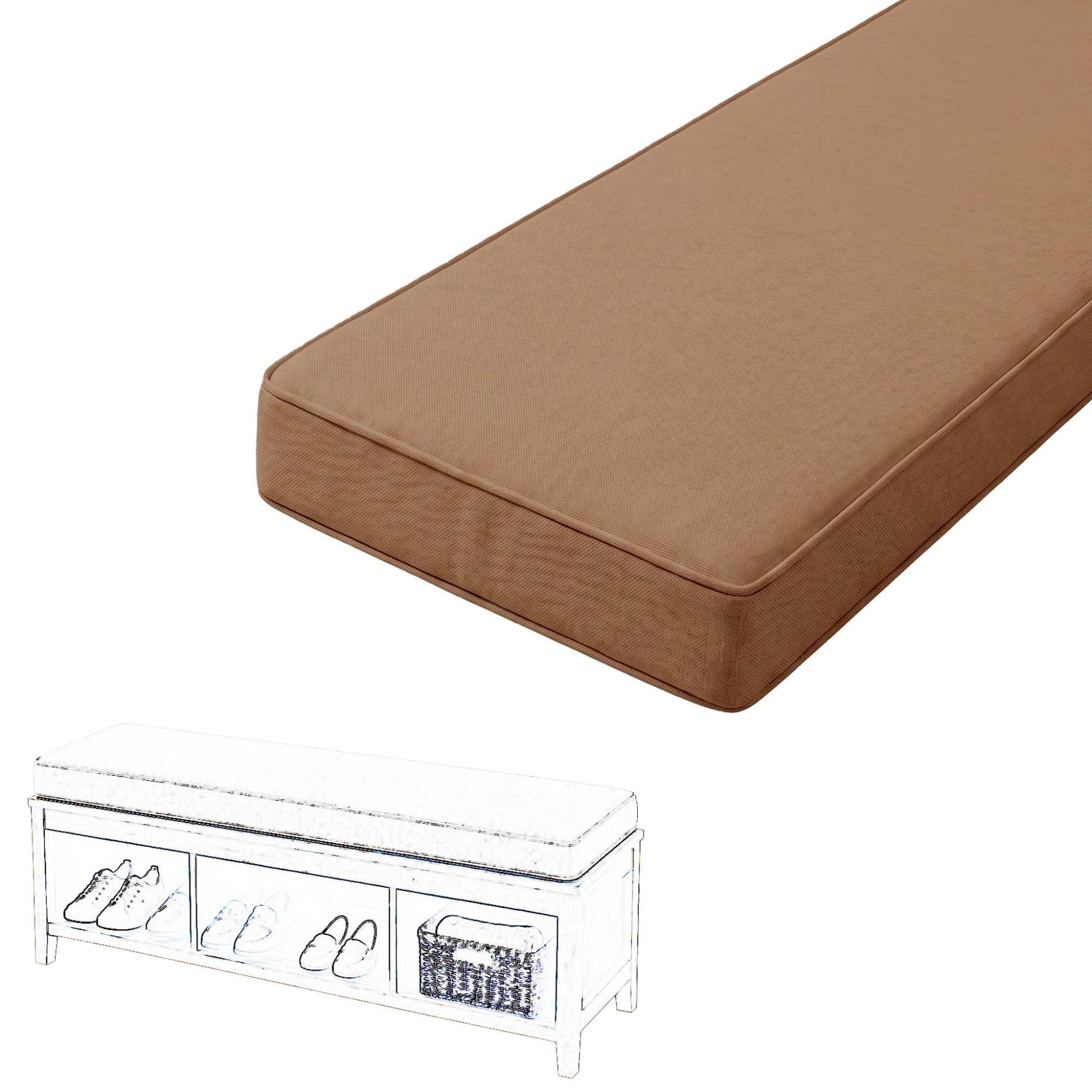 Bench Cushion Outdoor/Indoor Furniture 48/36/60/40 inch Shoe Seat Cushion