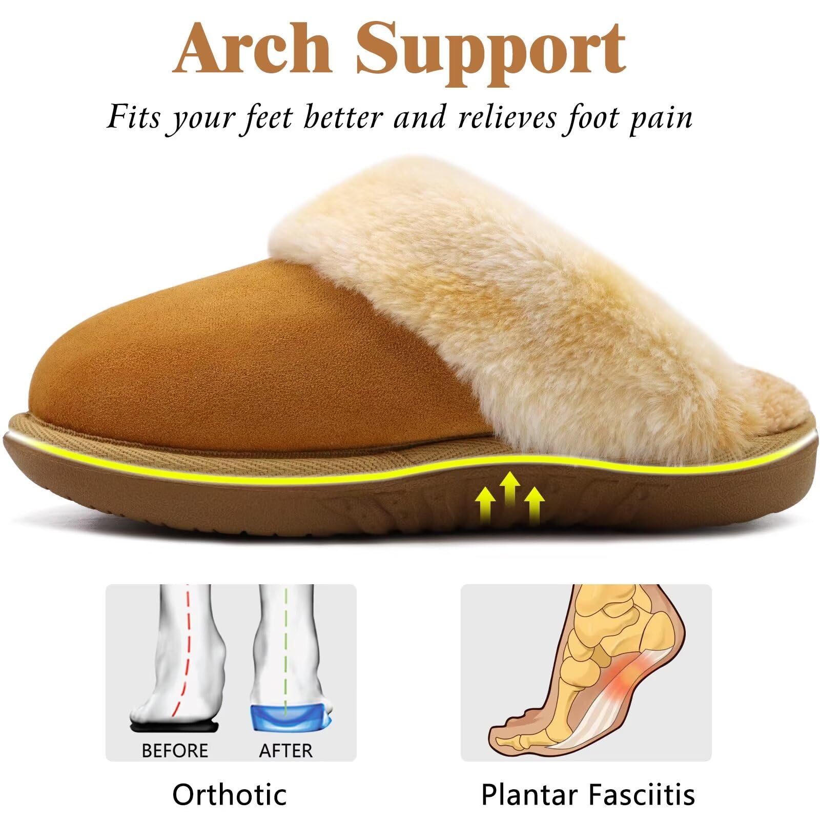 jiajiale Pantofole Donne Delle Accogliente Caldo Fluff Slipper Per Inverno Slip On Cuscino Morbido Memory Foam Scarpe Casa Con Suola In Gomma Dura Indoor Outdoor