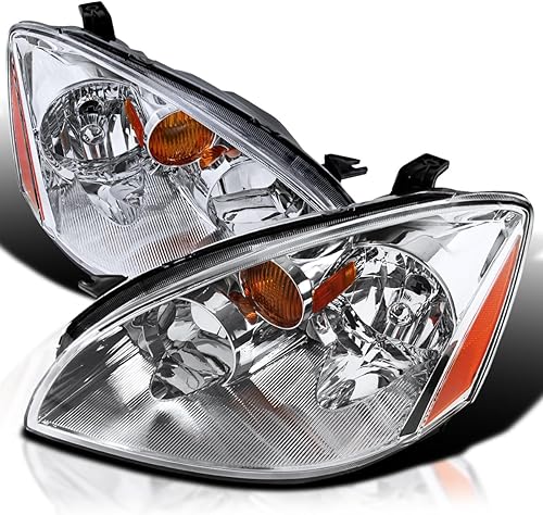 Miniatura 1 de Spec-D Tuning Jdm - Faros delanteros cromados transparentes con reflector ámbar, compatible con Nissan Altima L+R 2002-2004