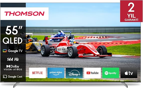 Thomson 55QG7C14 55 inç 139 Ekran Uydu Alıcılı UHD 4K Google Smart QLED Pro TV