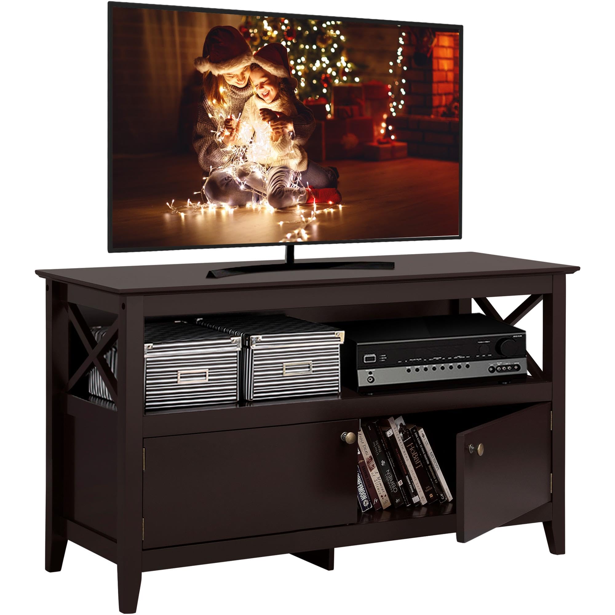 Amazon.com: Yaheetech Wooden TV Stand for TVs Up to 48 inch, Media