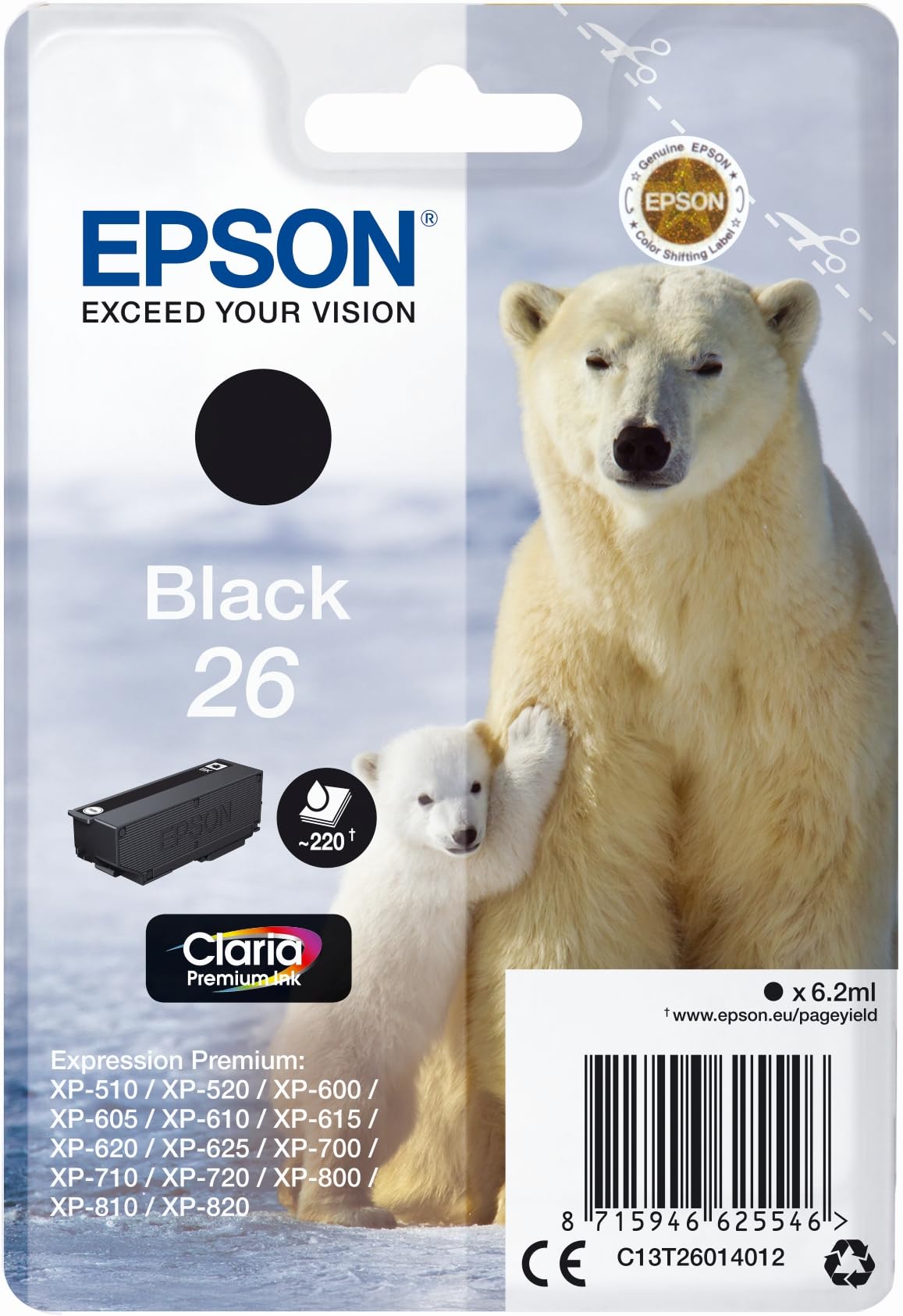 Cartuccia inchiostro Epson T260140 nero XP-​600