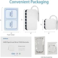 Vista 8 de DOMAS Paquete de 24 almohadillas TENS de 2 x 2 y 2 x 4 con soporte para almohadilla, para TENS 7000, 30 usos, sin látex, almohadillas de repuesto