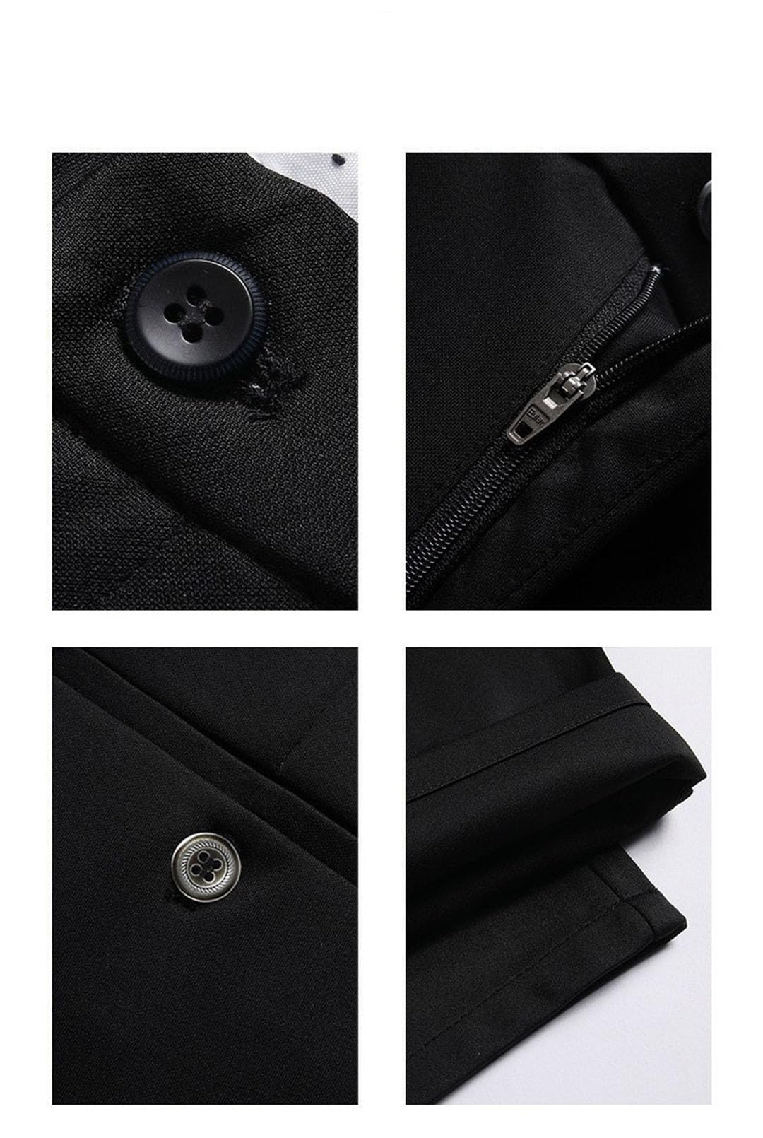 Vogrtcc Pantalones De Traje para Hombre, Pantalones De Traje Informales De Negocios, Pantalones Formales Rectos Elásticos