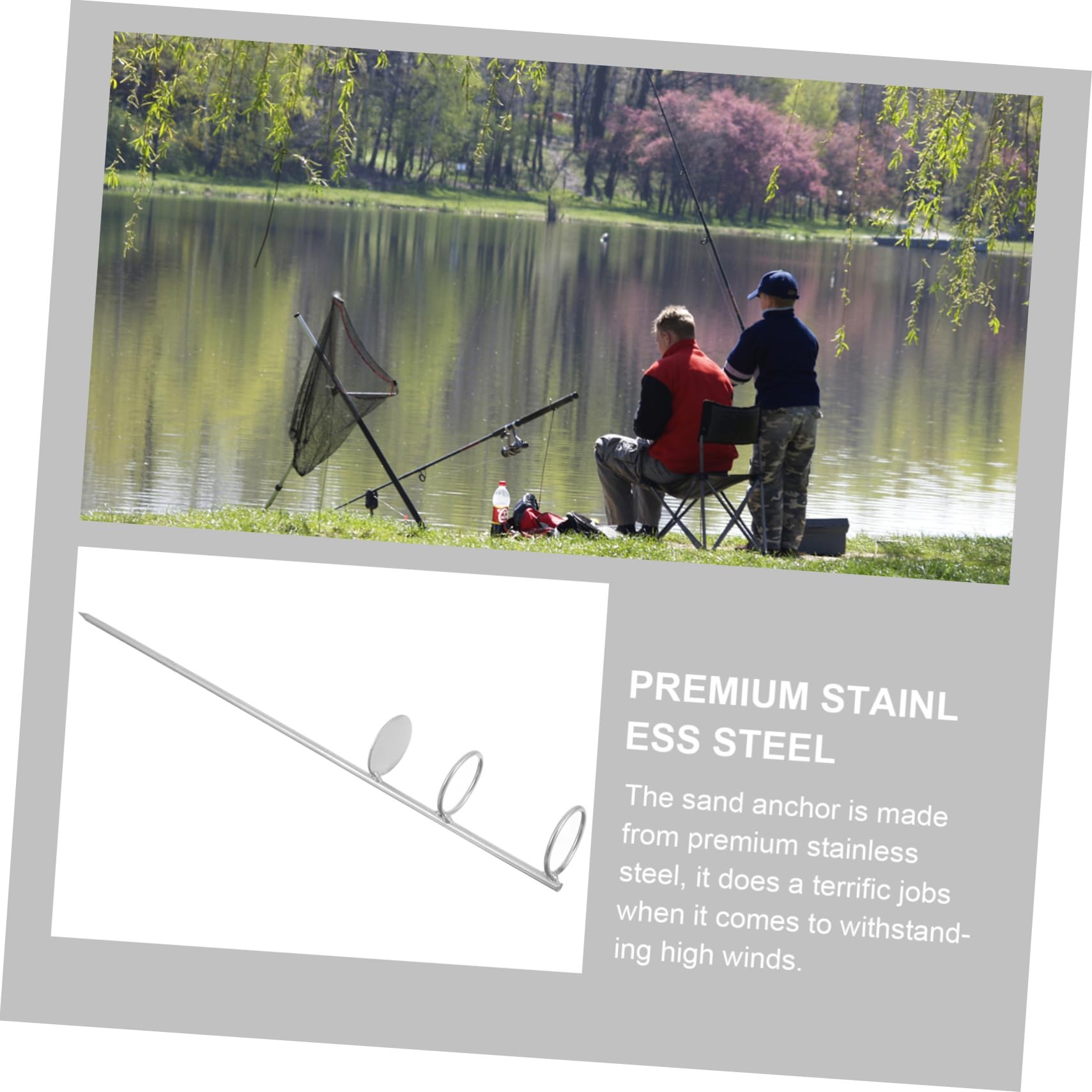 Parasol De Plage De Sable Ancre - Fer Parapluie Porte-Sol Support De