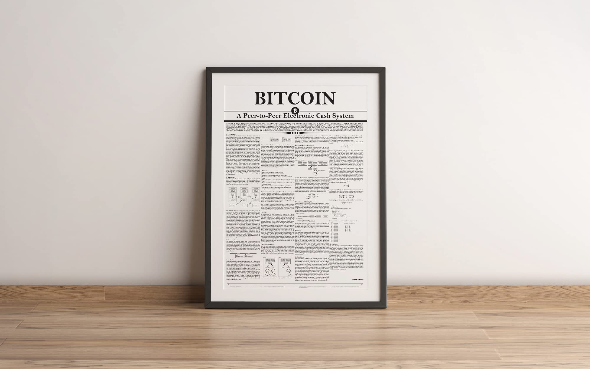 Amazon.de: Generisch Bitcoin Whitepaper | Crypto Poster Bitcoin Art A2  (59,4x42 cm)