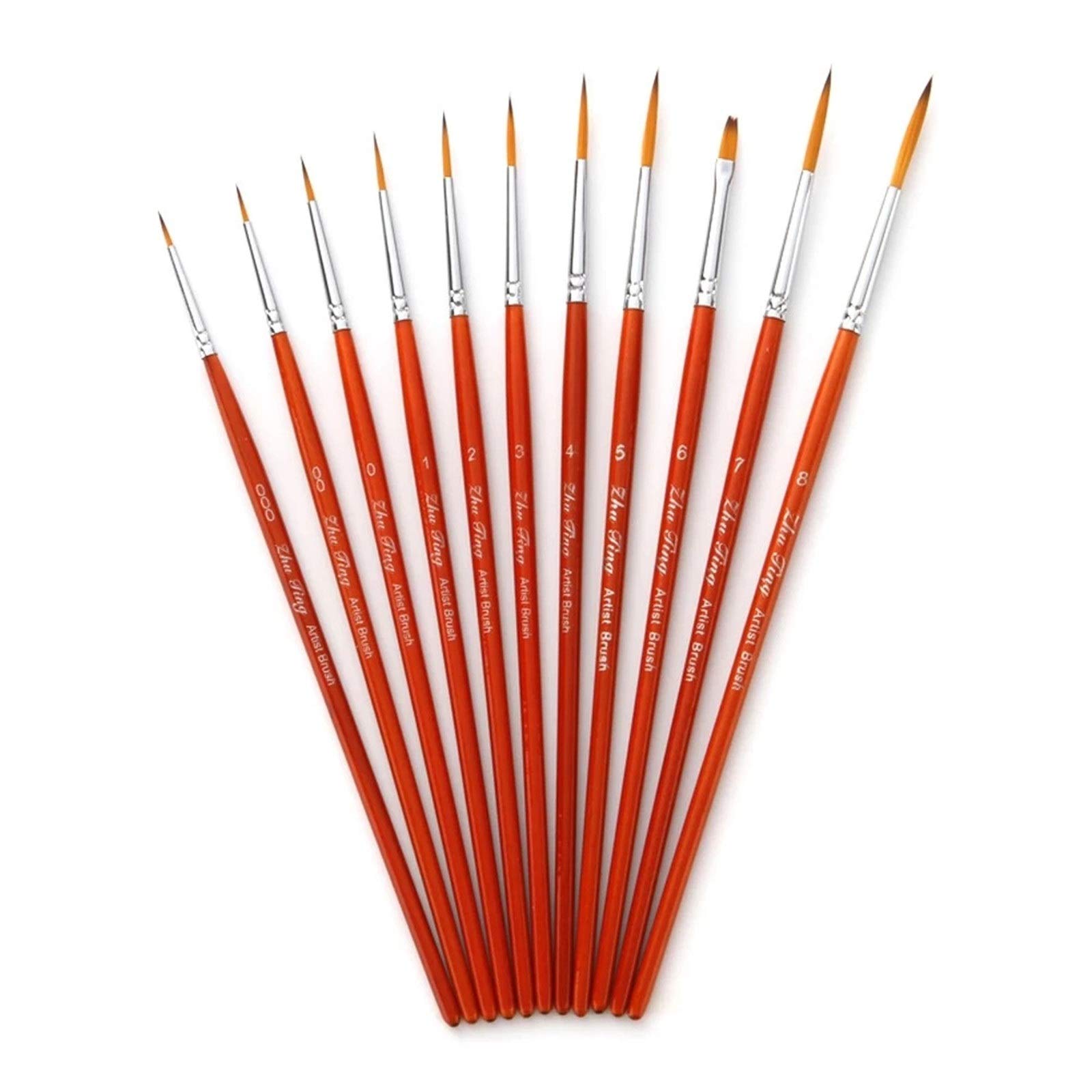 Pinselsets 11-teiliges Malpinsel-Kit-Set for Studenten-Kunstbedarf für Anfänger Profis