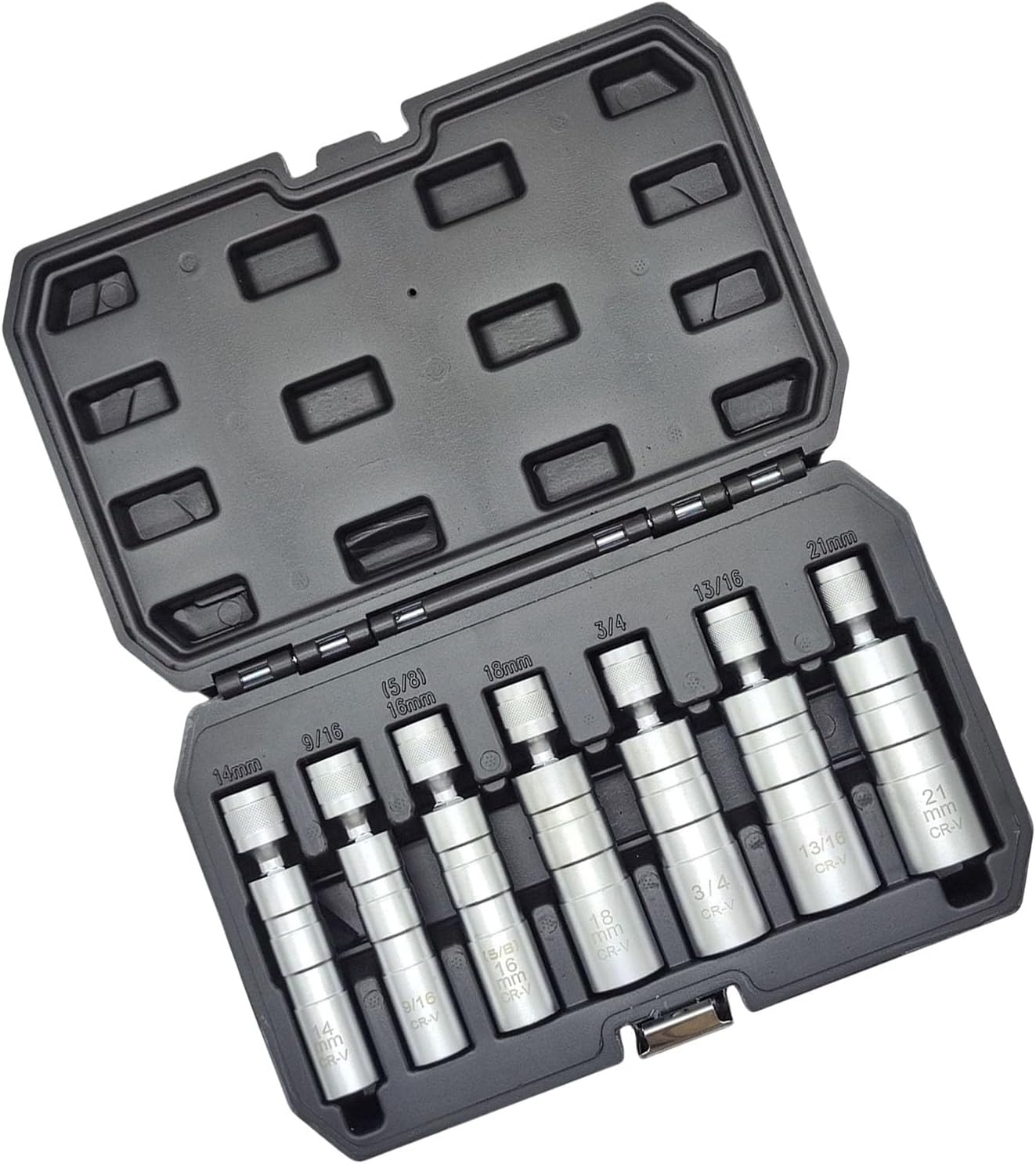 Mjaie Rotating Sparks Plug Socket 3/8 Drive Retention Lightweight Automotive for Compact Space Magnetics Socket Wrenches Automotive Sparks Plug Tool