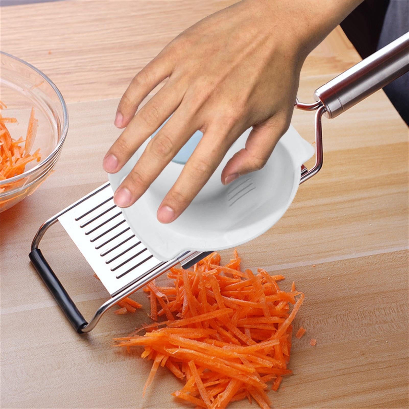 Protector de dedos para cortador de verduras, soporte de seguridad para mandolina