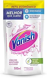 Tira Manchas Vanish Líquido Crystal White para roupas brancas Refil Econômico 500ml