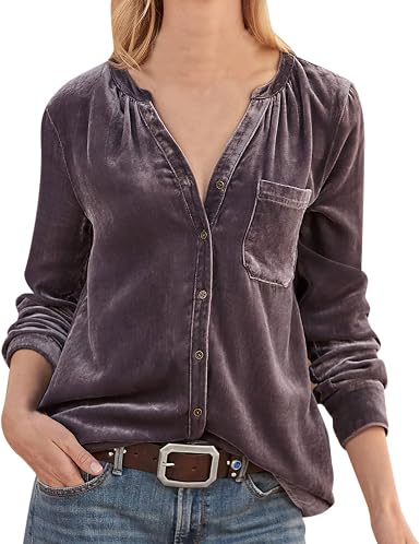 Women's Retro Gold Velvet Shacket Long 