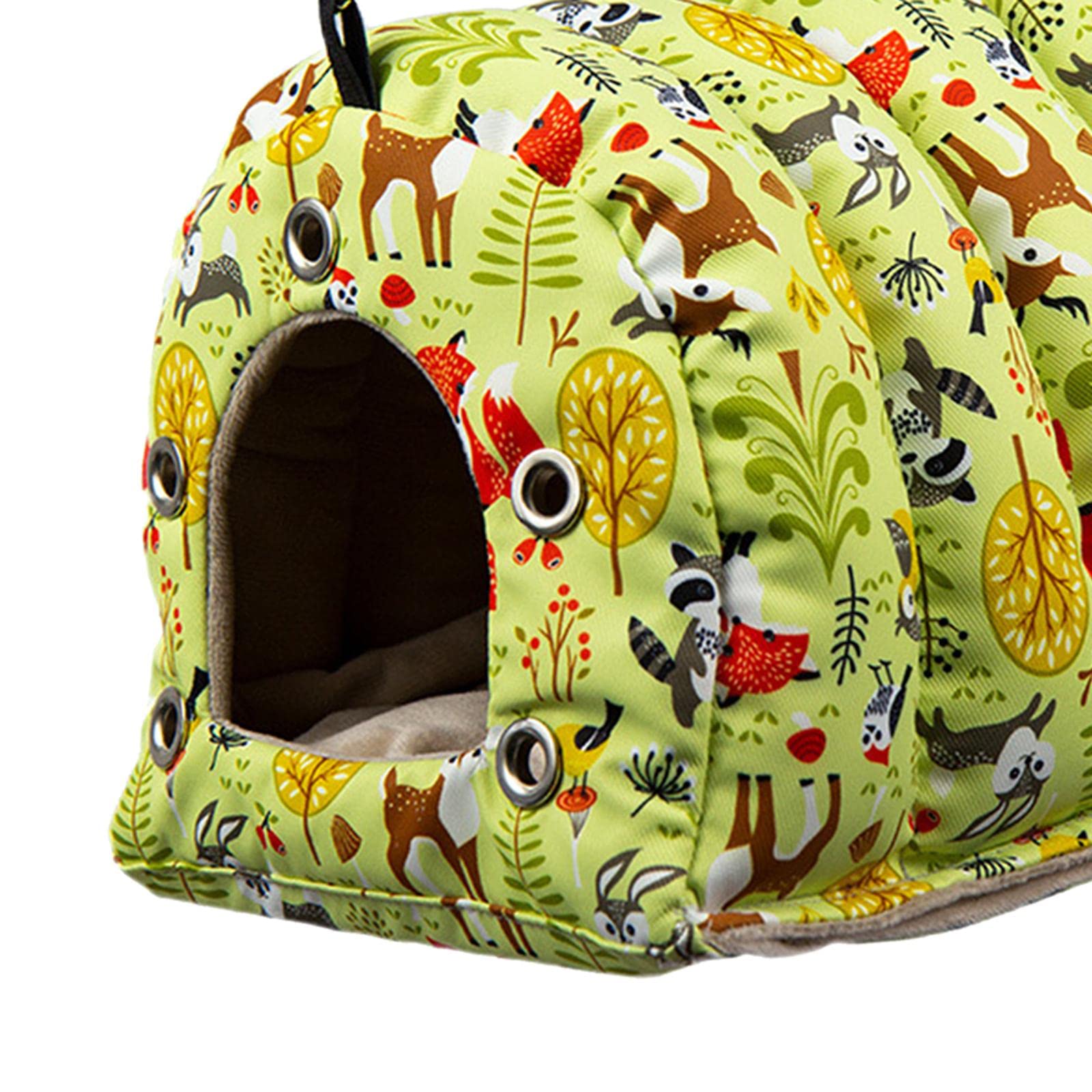 Jaula de Invierno para Loros, Hamaca, Accesorios para Jaula, Cama para Pájaros, Almohadillas Extraíbles, Cobertizo de Peluche, Nido de Juguete, l