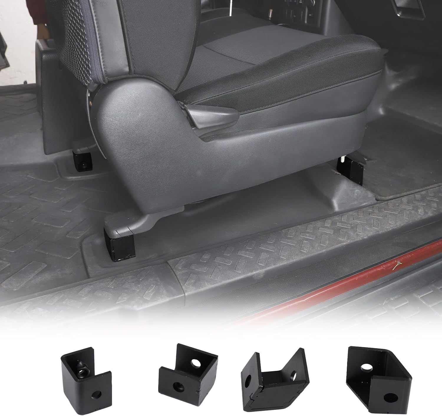 Front Seat Spacer Compatible with Toyota FJ Cruiser 2007-2021, Adjustable Driver Seat Recline Kit, Car Front Seat Riser Lift Kit to Improve Driving View, 4PCS