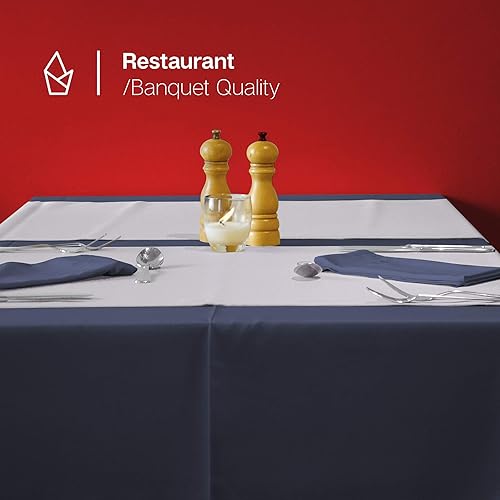 Miniatura 8 de Gee Di Moda - Mantel rectangular de 228cm x 396cm  Mantel rectangular de poliéster lavable para mesa de 243cm ideal para mesa de bufé fiestas cena