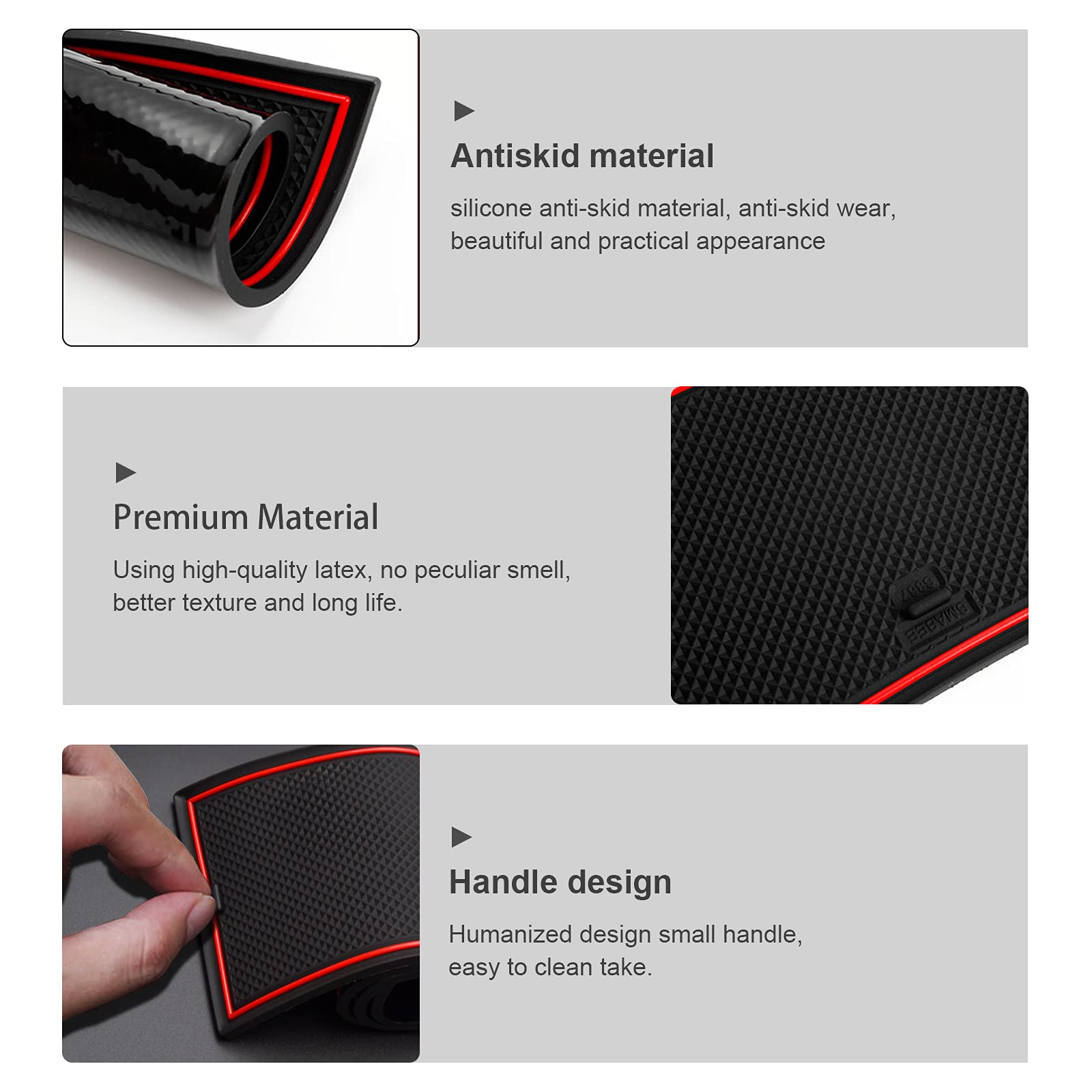 Tapis Citroen C5 Aircross BIXUAN Tapis De Protection Pour Citroën C5 Aircross 2019-2024 - Caoutchouc Antidérapant - Pour Porte-gobelets Et Tableau De Bord C5 Aircross Accessoires