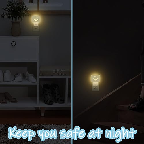 Miniatura 6 de Luz nocturna de Halloween sonrisa enchufable lámpara de noche LED de pared con sensor inteligente del anochecer al amanecer lámpara para adultos
