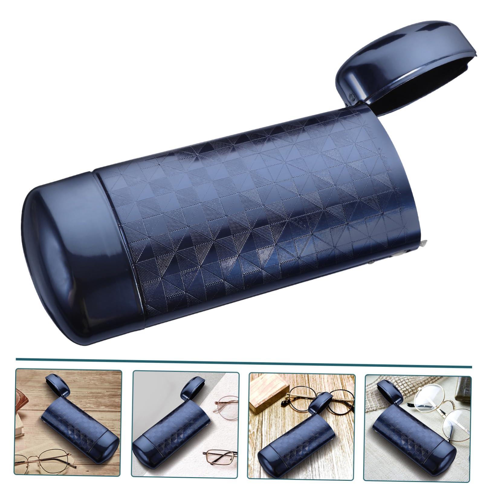 SHERCHPRY Brillenetui Aus Aluminium Brillen Organizer Brillenetui Schmaler Brillenaufbewahrungs Organizer Leichte Tragbare Reise Aufbewahrungsetuis Für Brillen Multifunktionales