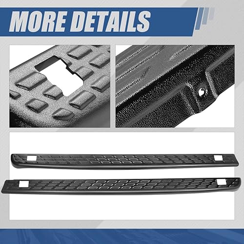 Miniatura 4 de Auto Dynasty Modelo de agujeros de estaca par de tapas para rieles de cama trasera compatibles con Silverado Sierra 1500 2500 2500HD 3500HD 6 pies 6