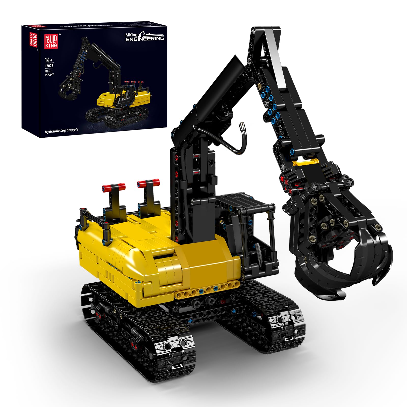 Mould King 17077 Hydraulic Log Grapple Building Kits, Engineering